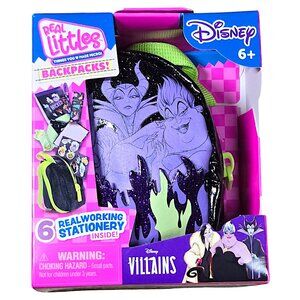 Real Littles Disney Villains Glow in the Dark Mini Backpack Stationery Set, S7